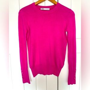 Zara Basic Knit Pink Sweater Size Small. NWT/NWOT.